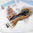 Tobin Noah's Ark Stamped for Cross Stitch Baby Quilt Kit, 43" x 34"