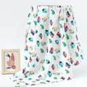 MorroMorn Muslin Swaddle Blankets for Newborn Baby Girls, 3 Pack 100% Cotton Receiving Blanket - Breathable Soft Large 47x47 Inch, Essentials Wrap Burping Clothes Nursery Infant Shower Gifts (Rainbow)