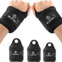 ELEAMY Wrist Weights with Thumb Loops Lock for Women & Men, Suitable for Walking, Running, Yoga, Aerobics，Wrist & Ankle Weights Strength Training (1.5lb x 2 Black)