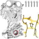 DWLDMLWC Oil Pump Assembly & Timing Chain Cover w/Gasket for Chevrolet Cruze 20112015, Chevy Cruze Limited 2016, Sonic 20122020, Trax 20132021, Buick Encore 1.4L 20132021  Replaces OE# 25199424