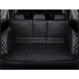 FHJBP Car Trunk Liner for Mercedes GLC SUV GLC350 GLC260 GLC300 GLC450 2016-2022 3D Full Coverage Protection Cargo Mat+Backrest Cover+Both Sides Panel Replacement Accessories Black w/Black Stitching