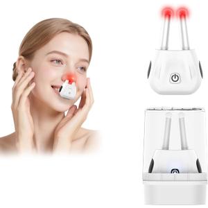Red Light Therapy for Nose, Portable Red Light Nasal Therapy, Nasal Soothing Device with Storage Compartment, Type C Charging