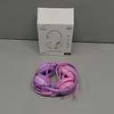 Vinamass Kids Headphones - Wired with 3.5mm Jack, Volume Limiting for Kids, Adjustable for Boys/Girls/School (purple pink), 2 pack