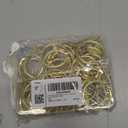 Hotop 30 Pcs Metal Drapery Curtain Rings 0.98/1.26/1.65 inch Interior Diameter and 30 Pcs Hanging Curtain Drapery Pin Hooks for Window Door Shower(Gold,25 mm)