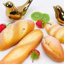 Woration 6pcs Fake Bread Set Decoration Realistic Loaves Artificial French Loaf Dessert Faux Food for Home Kitchen Bakery Display Photography Prop