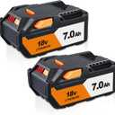 2Pack 7.0Ah Compatible with Ridgid 18V Battery Replacement for Ridgid Battery Li-ion 18V R840087 R840086 R840085 R840083 R840089 AC840085 AC840086 AC840087P AC840089