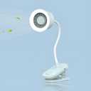 Portable LED lamp 2 in 1 more functions clip on fan,hanging,desktop, 4.5W 3 gears wind speed,2 gears brightness lighting,touch button rechargeable for reading, bed room,camping (light cyan)