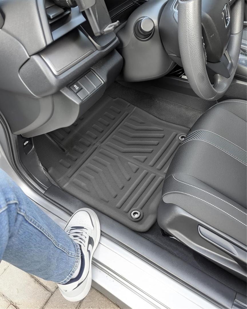 Car Floor Mats for Honda Civic: 2016 2017 2018 2019 2020 2021 All Weather Rubber Floor Liner Custom Accessory Front Rear Carpet Fit for 10th Gen 4 Door Sedan Hatchback Type R Insight | 2 Door Coupe