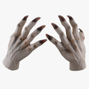 FREE BEAUTY Halloween Party Scary Moster Skeleton Bone Claw Hand Reaper Gloves Costume Adult