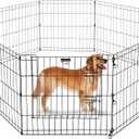 Puppy Playpen - Foldable Metal Exercise Enclosure with Eight 24-Inch Panels - Indoor/Outdoor Fence for Dogs, Cats, or Small Animals by PETMAKER