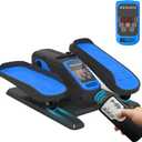 Under Desk Elliptical Machine, Electric Elliptical Exerciser for Senior, Quiet & Small Electric Seated Pedal Exerciser for Home with Display Monitor, Remote Control & 12 Adjustable Speeds, Blue-Pro