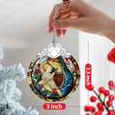 2 x Virgin Mary Stained Glass Ornament, Christian Christmas Ornaments, Christmas Tree Ornaments, Catholic Home Decor, Holiday Decor, Unique Xmas Gifts, Gift Idea, Christian Gifts, Religious Gift