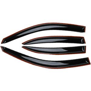4pcs Outside Mount Style Window Rain Guards Durable Side Wind Deflectors Dark Smoke Vent Window Visors Fit for Chevrolet 2013-2015 Malibu 2016 Malibu Limited