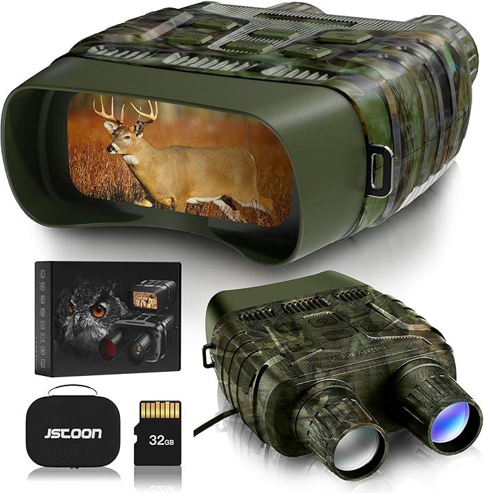 JStoon Digital Infrared Night Vision Goggles - 4''/3'' Night Vision for Viewing in 100% Darkness-4K UHD/4K Video for Hunting, Camping, Birds Watching
