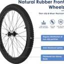 12/14/16/18/20 Inch Kids Bike Front Wheels Replacement with Solid Air Rubber Tire and Inner Tube, Bicycle Bike Wheels Don't Fit with Huffy Bike(13 Inch Wrench Included)