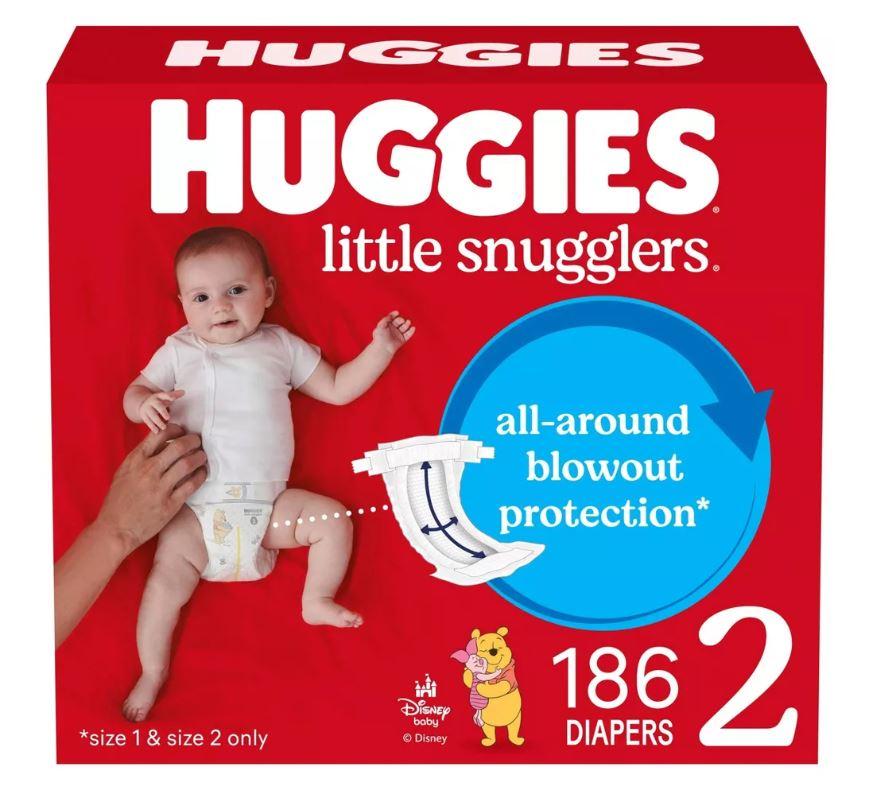 Huggies Little Snugglers Size 2 Diapers, count 186