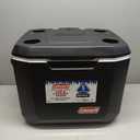 Coleman Xtreme 50qt Rolling Cooler with Wheels, Extra-Walled Insulation Keeps Ice up to 5 Days, Portable Wheeled Hard Chiller (Black)