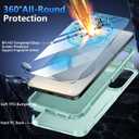 for Samsung Galaxy S25 Edge Case with Screen Protector, [Military Grade Drop Protection] Dual Layer Heavy Duty Shockproof Protective Phone Case for Samsung S25 Edge (Mint Green)