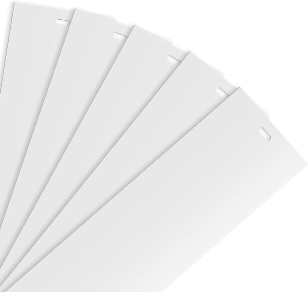 5 Pack 82.5" x 3.5" PVC Vertical Blind Replacement Slats, Blind Replacement Slats for Sliding Glass Doors, Window, Curved Smooth