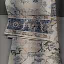 Rug Runners for Hallways Non Slip 2x6, Kitchen Rugs with Rubber Backing, Washable Vintage, Boho Area Rug for Living Room, Low Pile Distressed Rugs Carpet Runners for Bedroom, Entryway, Laundry (Camel Blue\gray)