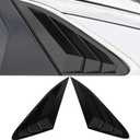 Rear Side Window Louvers, 2PCS Rear Side Window Louver Gloss ABS Bright Black Sporty Look Scratch Proof Replacement for K5 LX LXS GT 2020 to 2024