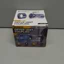 Magnetic Dryer Vent Coupling Easy to Clean Quick Connector Airtight Seal Dryer Vent Connector Kit Including a 2.6ft 4" Duct and two Clamps, DV180