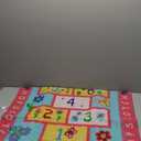 HUAHOO Pink Girls Rug - Hopscotch, Children's, Baby Nursery, Kids, Carpet - Girls Bedroom, Playroom, School Classroom, Learning, Educational (31.5''x47'')