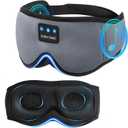 3D Sleep Mask with Bluetooth Headphones, Sleeping Headphones for Side Sleepers, Wireless Music Eye Mask with Ultra-Thin Stereo Speakers for Men, Women, Tech Gifts, Grey
