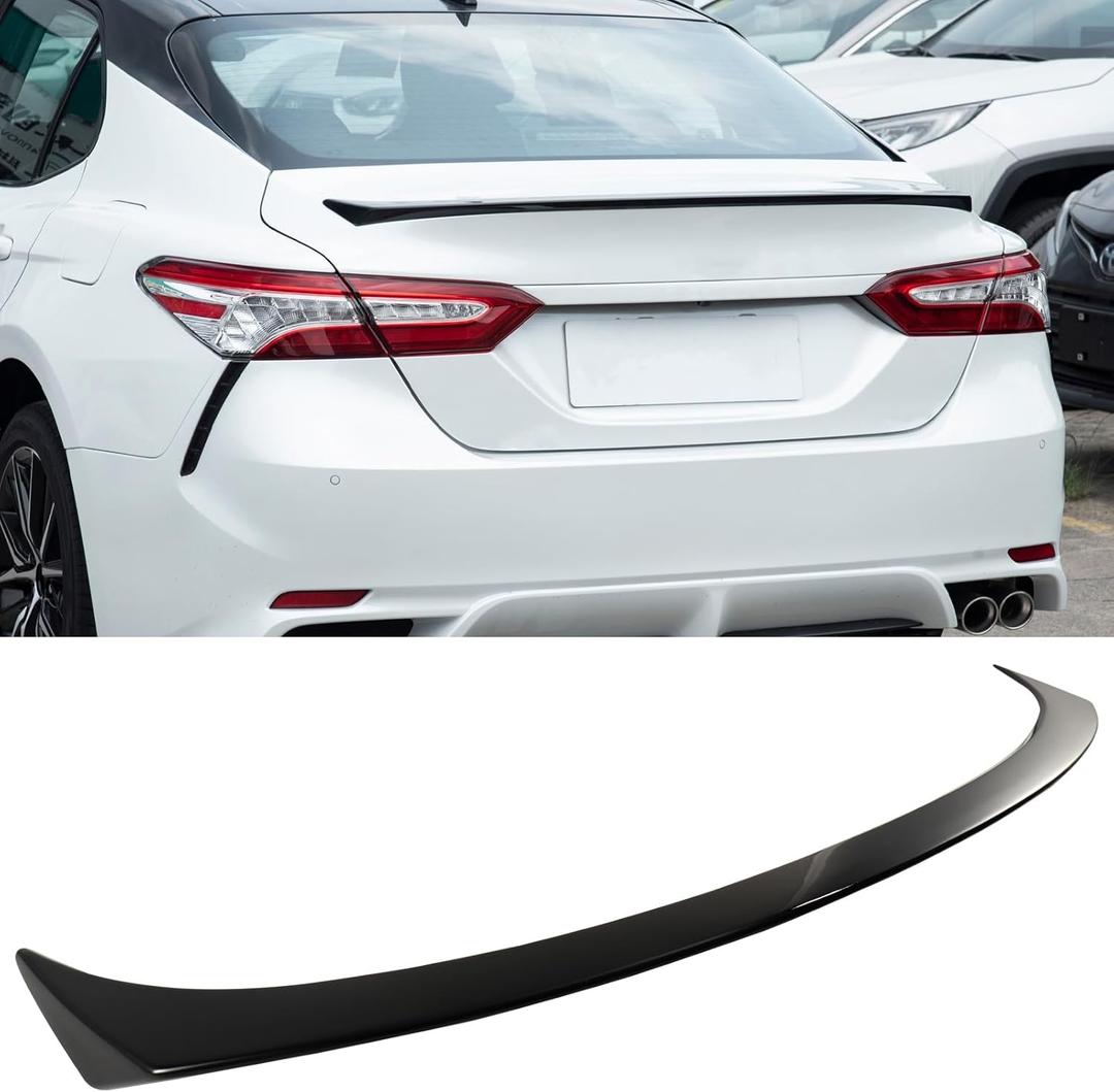 Rear Spoiler Wing Compatible with Toyota Camry 2018 2019 2020 2021 2022 2023 2024 Rear Trunk Wing ABS Rear Trunk Lip Wing Spoiler(Gloss Black)
