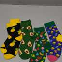 BONANGEL Boys Socks 5-8 Years Old, 5 Pairs Fun Novelty Animal Food Space Crazy Funny Cute Kids Socks 8-10 10-12 Years