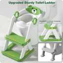 Potty Training Seat, Upgrade Toddler Toilet Seat for Kids Boys Girls, 2 in 1 Potty Training Toilet, Splash Guard Anti-Slip Pad Step Stool(Green)