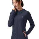 Soothfeel Women's UPF 50+ Sun Protection Hoodie Jacket Lightweight Long Sleeve Sun Shirt for Women with Pocket Hiking Outdoor (3X-Large, F-navy Blue)