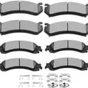 SCITOO Disc Brake Pads Sets Front Rear 8pcs Fit for Cadillac Escalade ESV EXT, for Chevy Avalanche Silverado Suburban 1500 Tahoe, 01-06 for GMC Sierra 1500, 00-06 for GMC Yukon/Yukon XL 1500
