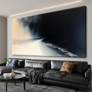 Tsomzxng Abstract Wall Art For Living Room Black And White Wall Art Print Modern Canvas Art Wall Decor Painting Print Abstract Art Pictures For Bedroom Apartment Office Ready To Hang 24" X 48"