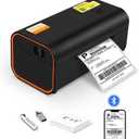 Yinleader Shipping Label Printer, 4x6 Thermal Bluetooth Label Printer Compatible with Windows, Mac OS, ChromeOS, iOS and Android, Amazon, Ebay, UPS, USPS, FedEx, Shopify (Black)