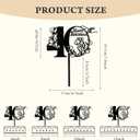 2 x Coucoland Happy Birthday Cake Toppers - Acrylic 40th Birthday Cake Topper Anniversary Theme Party Cake Decorations 1 Pc (Black)