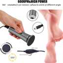 Electric Foot File Callus Remover Professional Foot File Pedicure Tools Adjustable Speed 60pcs Replacement Sandpaper disc Easy to Remove Cutin Dead Skin calluses(Black 60pcs) (60 Count (Pack of 1))