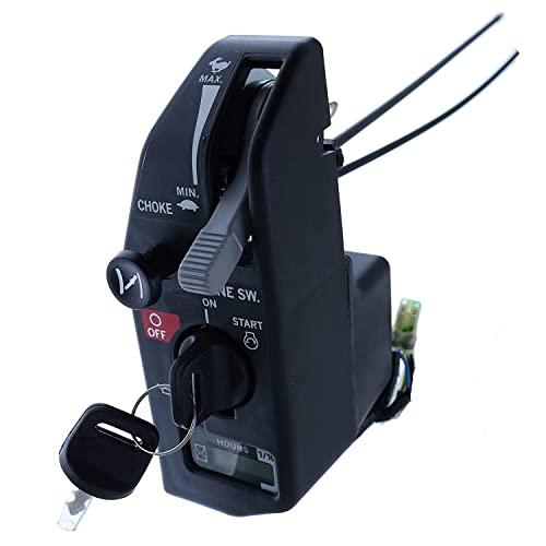 Solarhome GX630 GX690 Control Box Ignition Switch Assy with 2PCS Keys and 2PCS Throttle Cables Compatible with Honda Double Cylinder Gasoline Generator
