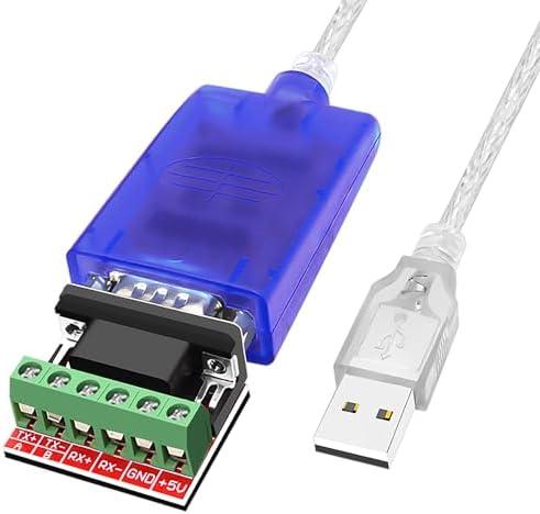 Jeirdus USB to RS422 RS485 Serial Port Converter Adapter Cable with FTDI Chip Support Windows 10, 8, 7, XP and Mac with ESD Protection (3ft/1meter)