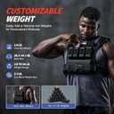 ZELUS Weighted Vest Men, 36lb Adjustable Weight Vest, Removable Iron Weights