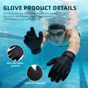 Neoprene Diving Gloves for Men Women, Waterproof Thermal Gloves with Anti-Slip Rubber Palm, Adjustable Velcro Strap, Ideal for Scuba Diving, Snorkeling, Swimming, Beach, Kayaking