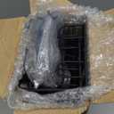 Stainless Steel Hanging Shower Caddy for Handheld Shower Heads,Adjustable Height Extra Long Bathroom Shower Organizer Hanger Rack with Hooks,Soap Holder (Black)