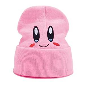 JILANI HANDICRAFT Cute Kir by Beanie Funny Adult Size Anime Hat Accessory Kawaii, Medium Large (Acrylic, Pink)