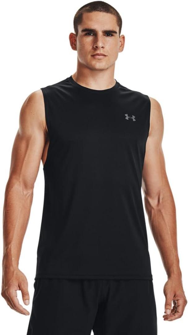 Under Armour Men's Velocity Muscle Tank Top, Black Large