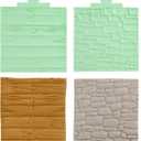 KALAIEN Wood Fondant Mold,Tree Bark Silicone Texture Mat for Clay,Fondant Impression Mat For Cake Decoration,Cupcake Topper,Candy,Chocolate,Polymer Clay Set of 2