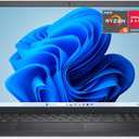 Dell 15 Laptop DC15255-15.6-inch FHD 120Hz Display, AMD Ryzen 5-7520U, 8GB LPDDR5 RAM, 512GB SSD, Radeon 610M Graphics, Windows 11 Home, Onsite Service - Carbon Black