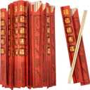 52USA Disposable Bamboo Chopsticks (100 Sets) - 9'' Long, UV Treated, Individually Wrapped Japanese and Chinese Wooden Chopsticks Bulk