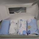 Yoofoss Muslin Swaddle Blankets, Organic Baby Blankets, 47 x 47 Inches Receiving Blanket for Baby Boys and Girls, Baby Essentials for Newborns Soft Breathable (Blue Ocean)