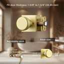 Gold Interior Door Knobs for Hall & Closet, Pismo Doorknob with Square Rosette, Heavy Duty Passage Door Handle for Satin Brass
