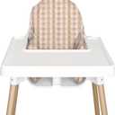 Nibble and Rest IKEA Highchair Cushion Cover for Inflatable Cushion, Compatible for IKEA Antilop Highchair Accessories, Stain-Proof&Wipeable Cover(Cushion NOT Included) (Pastelchecks)
